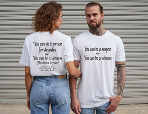 Sheriff Grady Judd~You can be a suspect or You can  be a witness Tshirt Free Shipping