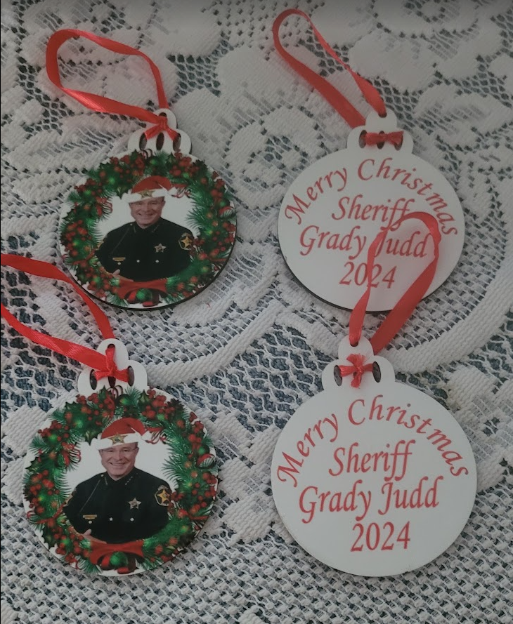 Polk County Sheriff Grady Judd Christmas Ornament *Free Shipping**