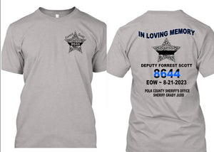 Deputy Forrest Scott T-Shirt  Free Shipping