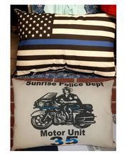 Police Thin Blue Line Couch Pillows