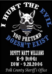 Deputy Matt Williams & K9 DiOGi 10 year Anniversary Shirt