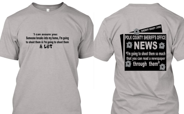 Polk County Sheriff Grady Judd Newspaper Comment T-Shirt