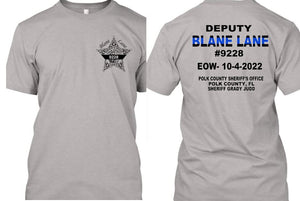 PCSO Deputy Blane Lane Hero Shirts  **Free Shipping**