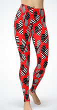 Red Line Heart Leggings or Capri's